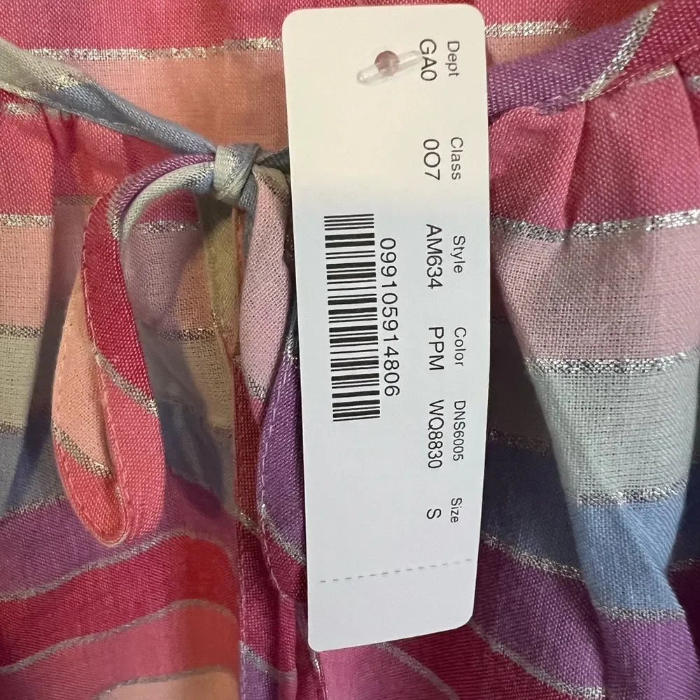 NWT‎ J.Crew Womens Small Striped Multicolor Blouse